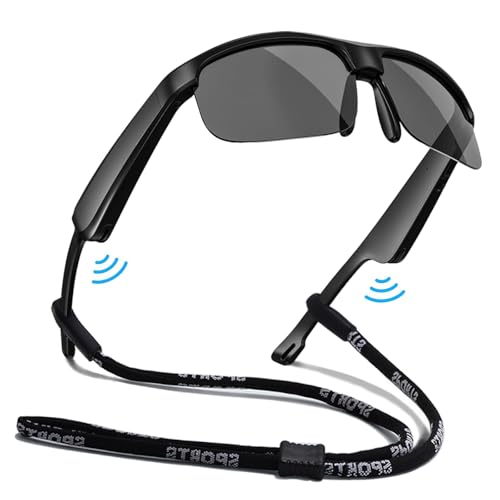 PUGS Smart Glasses, Polarized Bluetooth Sunglasses with Built-in Mic & Speakers, Open Ear, Voice Assistant, UV Protection (LV-M6 Pro)