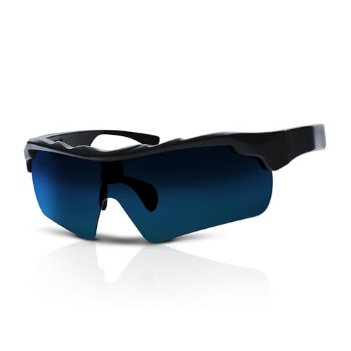 PUGS Sun Sound Smart Sunglasses Combine On Trend Classic Sunglasses with UV400 Protective Lenses and Built-in Bluetooth Premium Open Ear Speakers for Hands Free Communication - (MED-LG) Sport/Grey